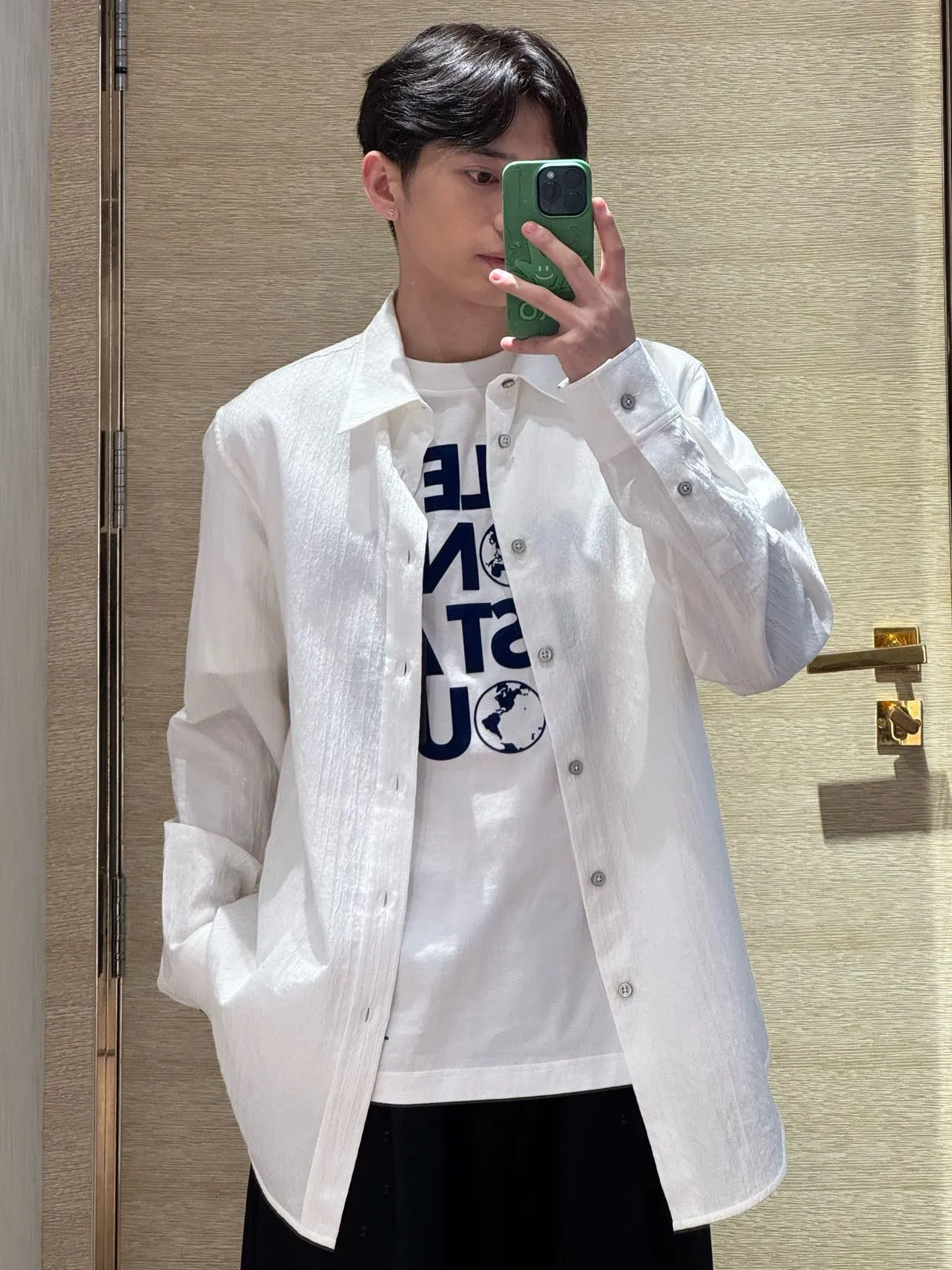 Louis Vuitton/Louis Vuitton 25ss earth flocked short sleeves